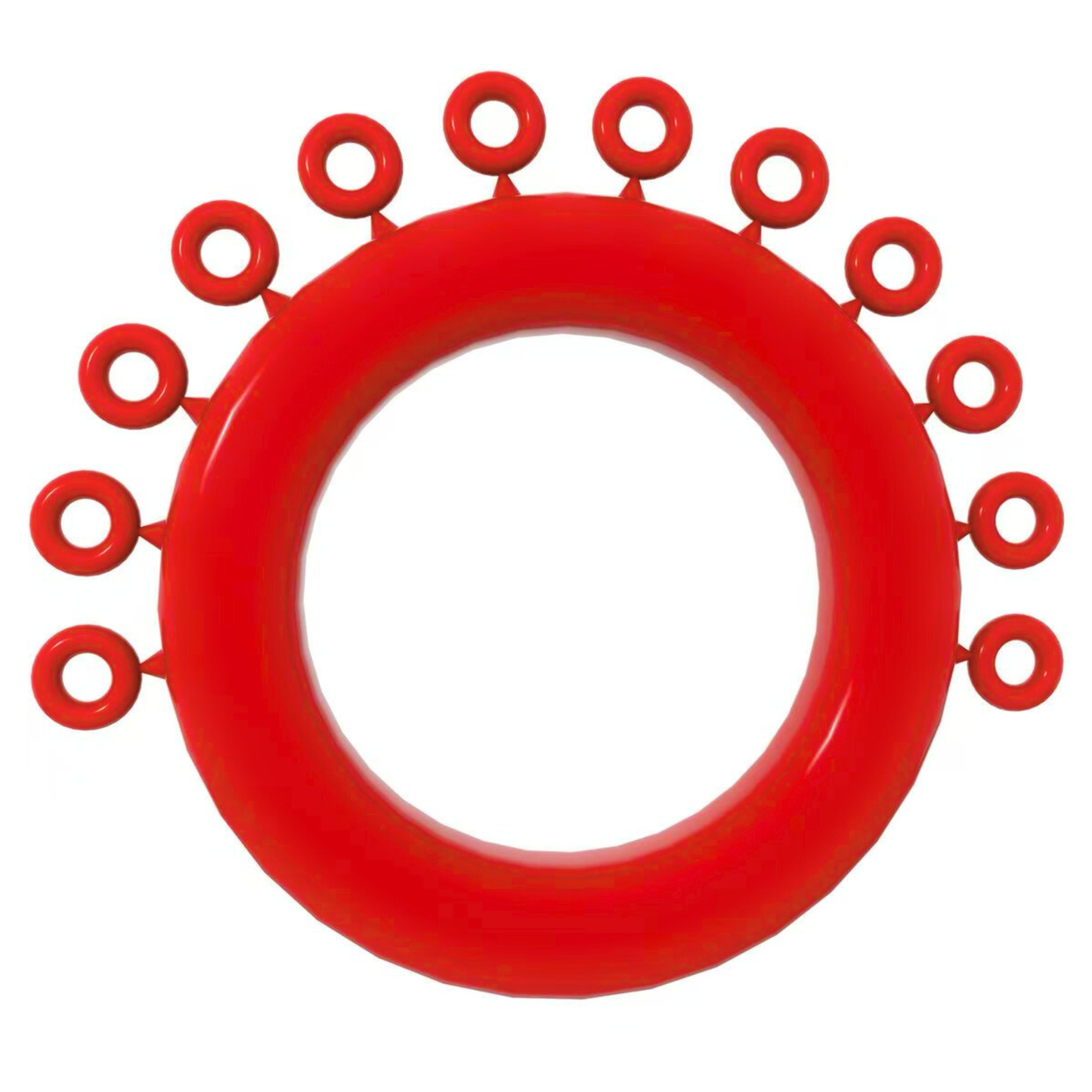 Fire-Red-Mini-Ligature-Ring-Tie-Donut-Elastomeric