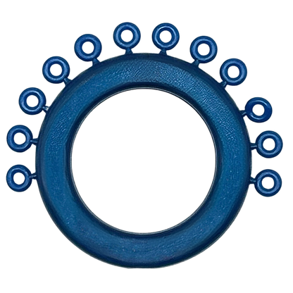 Metallic-Blue-Mini-Ligature-Ring-Tie-Donut-Elastomeric