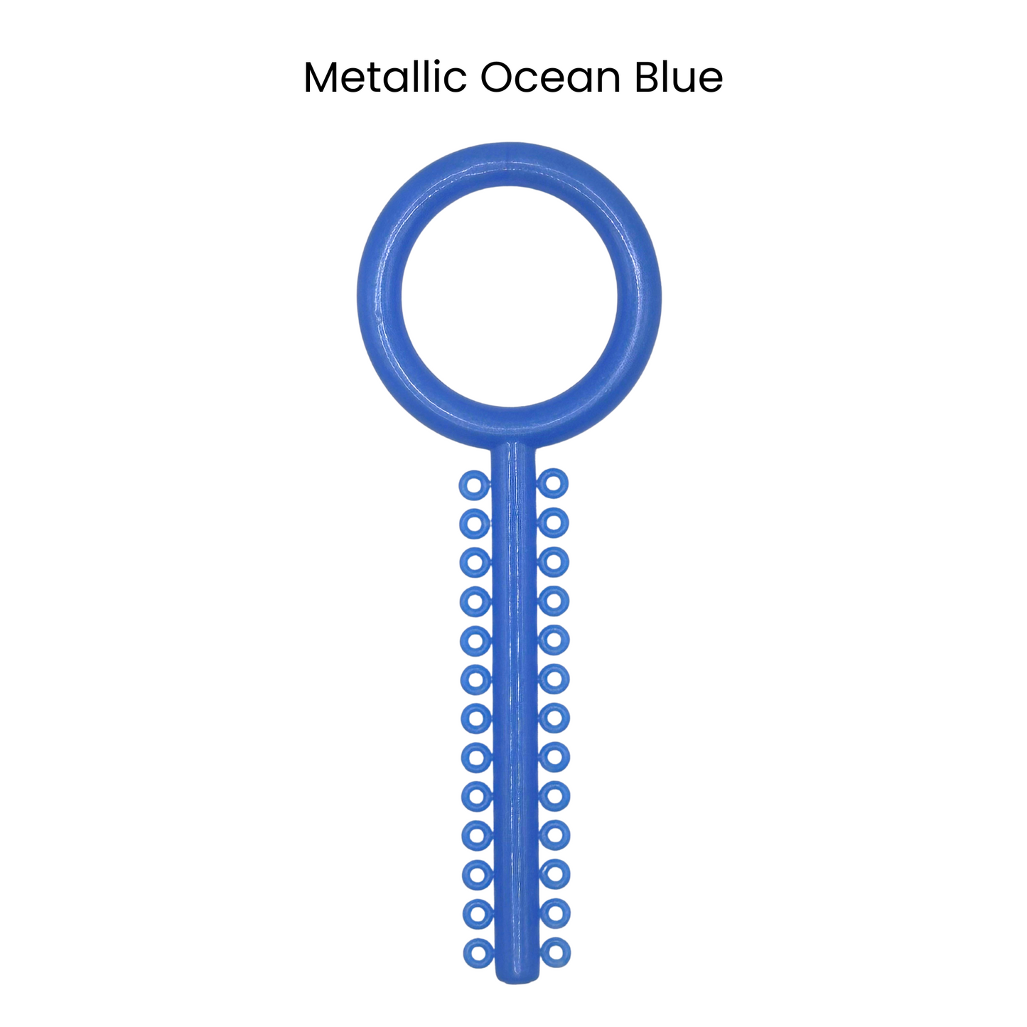 Metallic Ocean Blue Orthodontic Ligature Ring Ties