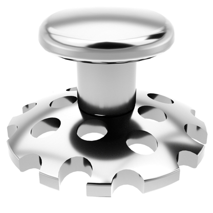 Orthodontic-Lingual-Bondable-Buttons-Curved-Perforated-Round-Base-Stainless-Steel